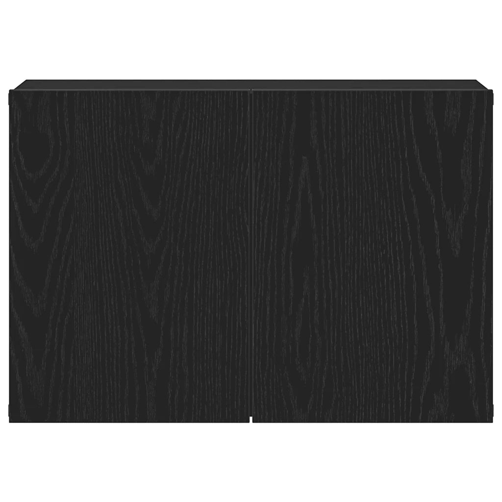 Mobile TV Rovere Nero 60x30x41 cm in Legno Massello 862194