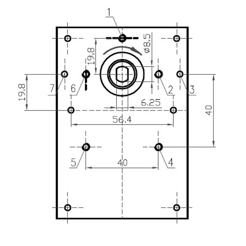 Ricambistufeapellet Motoriduttore Kenta per Stufe a Pellet K9177315, Velocità 5rpm, Senso di Rotazione Oraria, Pacco Lamellare 40mm, Albero Cavo Ø 8,5mm, Spianatura Doppia