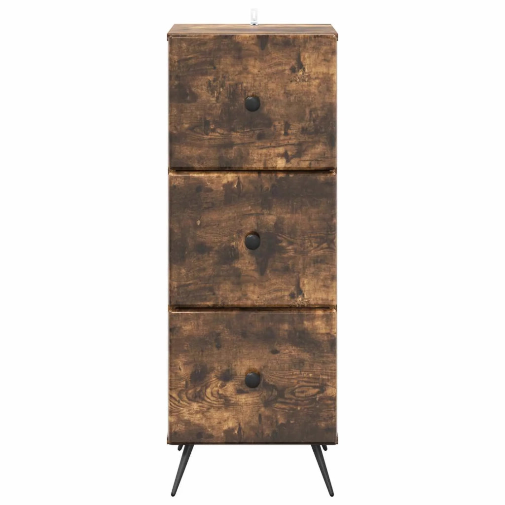 Mobile con Cassetti Rovere Fumo 33 x 34,5 x 90 cm 895540
