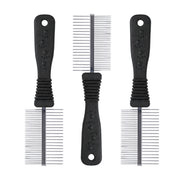 Set 3 Pettini Professionali per Cani e Gatti a Doppia Dentatura, Denti Larghi e Stretti in Acciaio Inox, Rimozione Pelo Morto e Nodi, Grooming e Toelettatura Animali