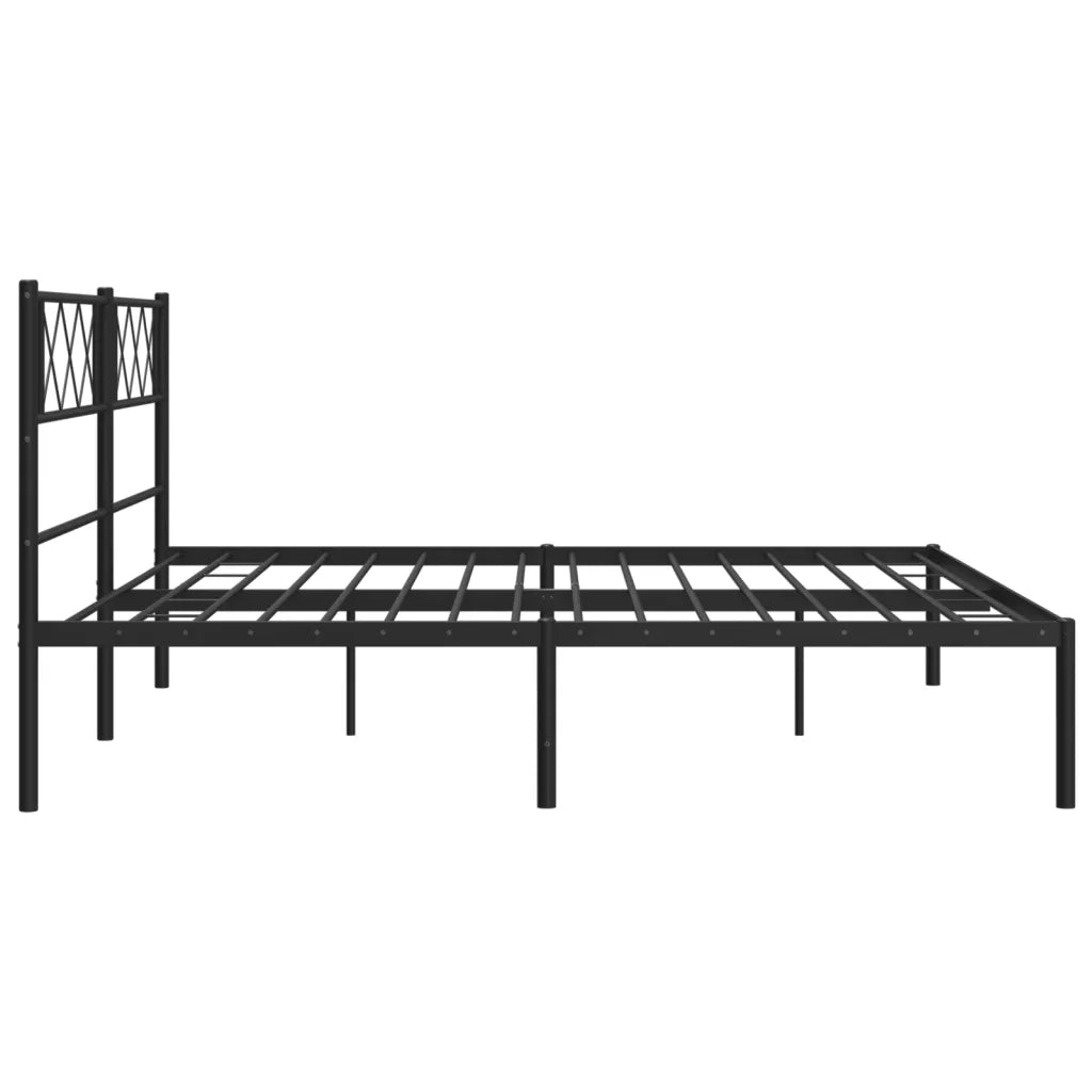 Giroletto con Testiera-Struttura Letto con testiera in Metallo Nero 180x200 cm 503460