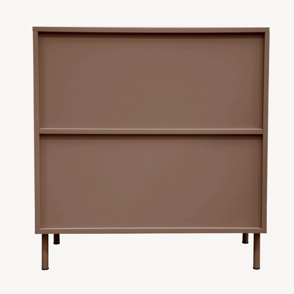 Credenza Holea Comò a 2 Ante 75 x 70 x 34 cm - Marrone Cioccolato Latte [en.casa]