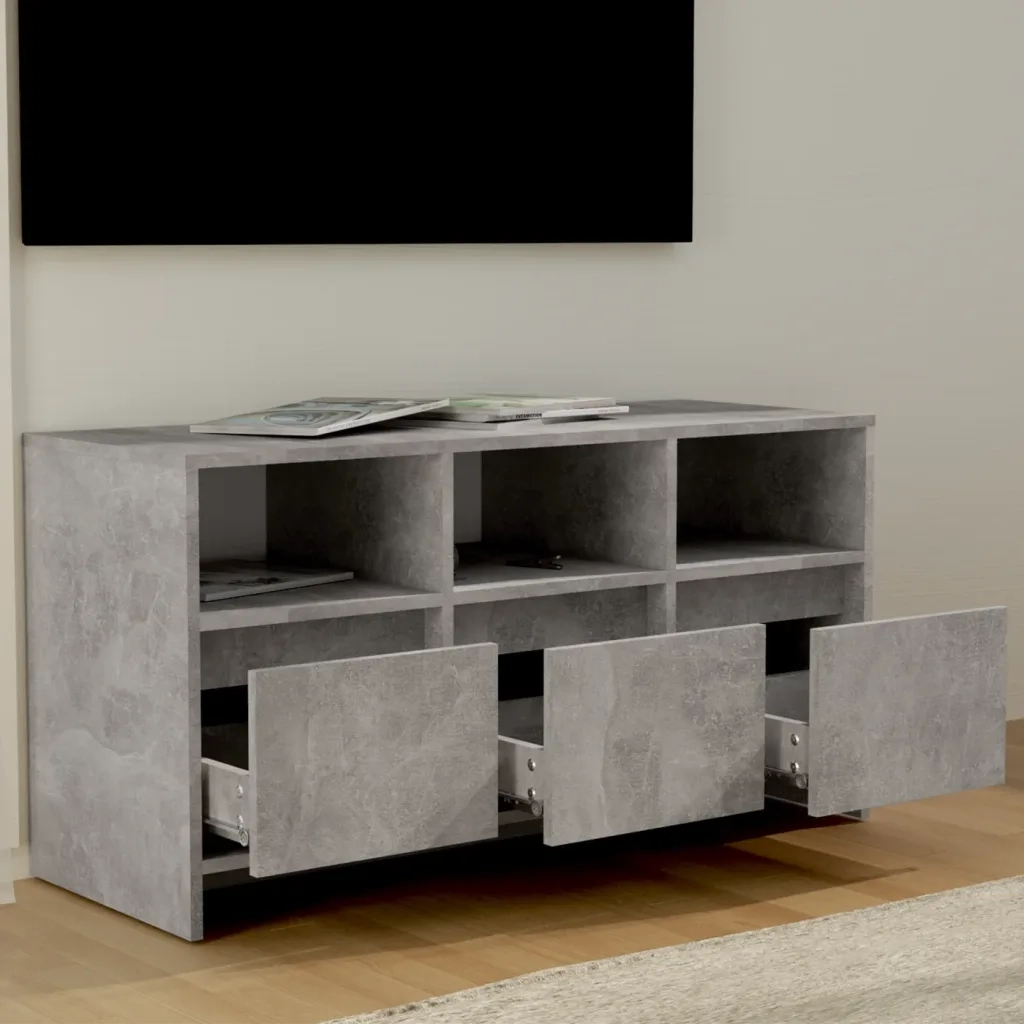 Mobile Porta TV Grigio Cemento 102x37,5x52,5 cm in Truciolato cod mxl 18710
