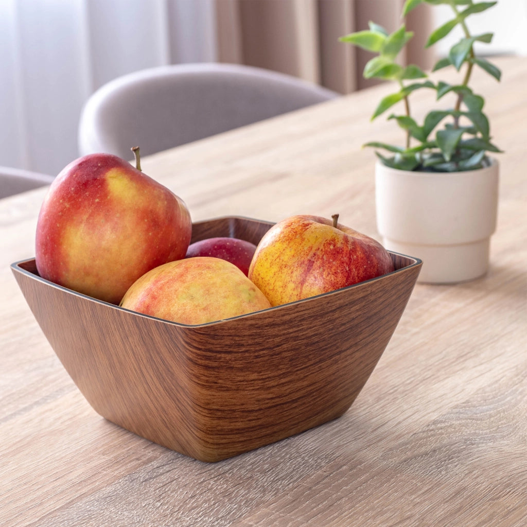 Ciotola per insalata KADAX in plastica, 16 cm, quadrata, per insalate, frutta e snack.