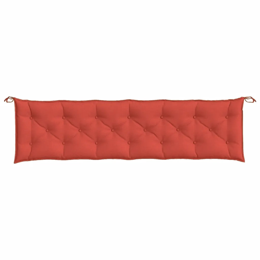 Cuscini Panca Giardino 2pz-Cuscini per panchina da esterno Rosso M¨¦lange 200x50x7 cm Tessuto