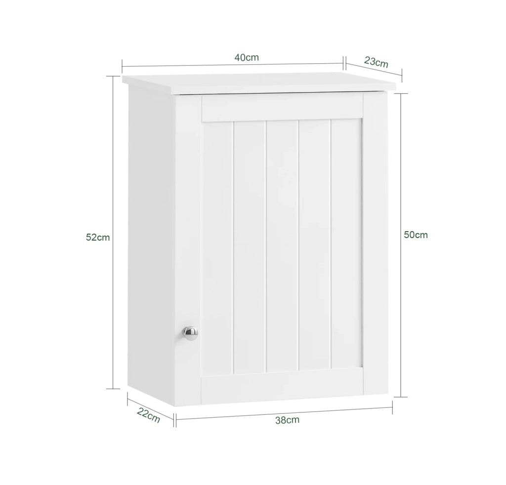 Pensile Bagno o Cucina Armadietto Bagno L40*P23*A52 cm, Bianco BZR19-W