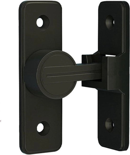 Serrature di sicurezza per porte robuste - Ganci di sicurezza potenti - Sicurezza esterna - Chiave a molla senza attrito - 90 gradi - Nero