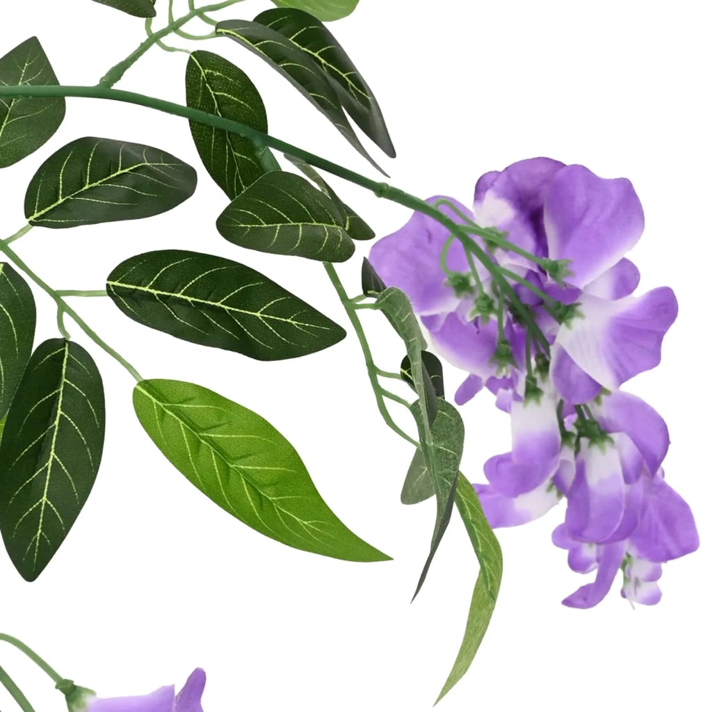Albero di Fiori di Fagiolo Artificiale Viola 80 x 18 x 160 cm