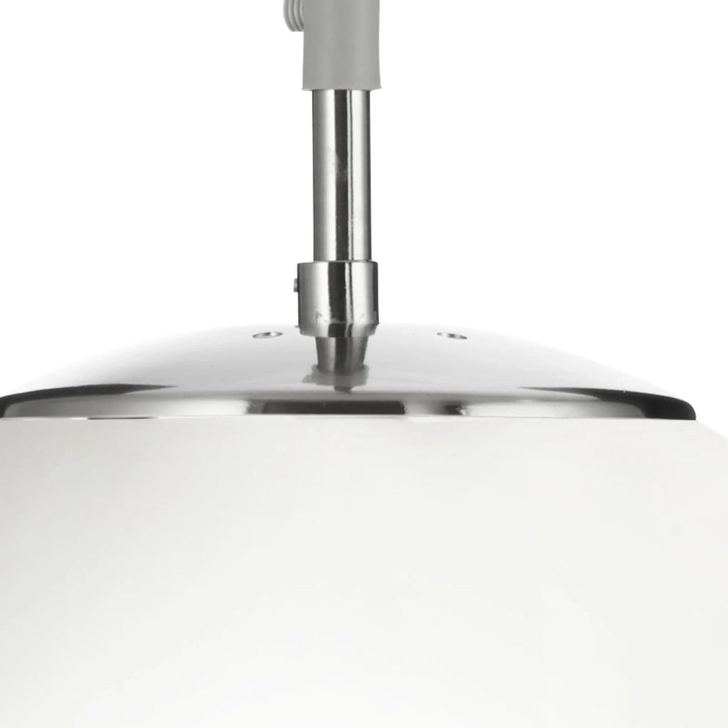 Sospensione Contemporanea Atomo Acciaio Argento 1 Luce E27