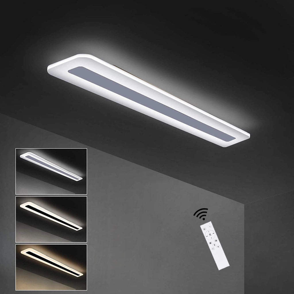 ZMH Lampada da soffitto plafoniera LED telecomando bianca per camera letto ufficio appartamento cucina balcone