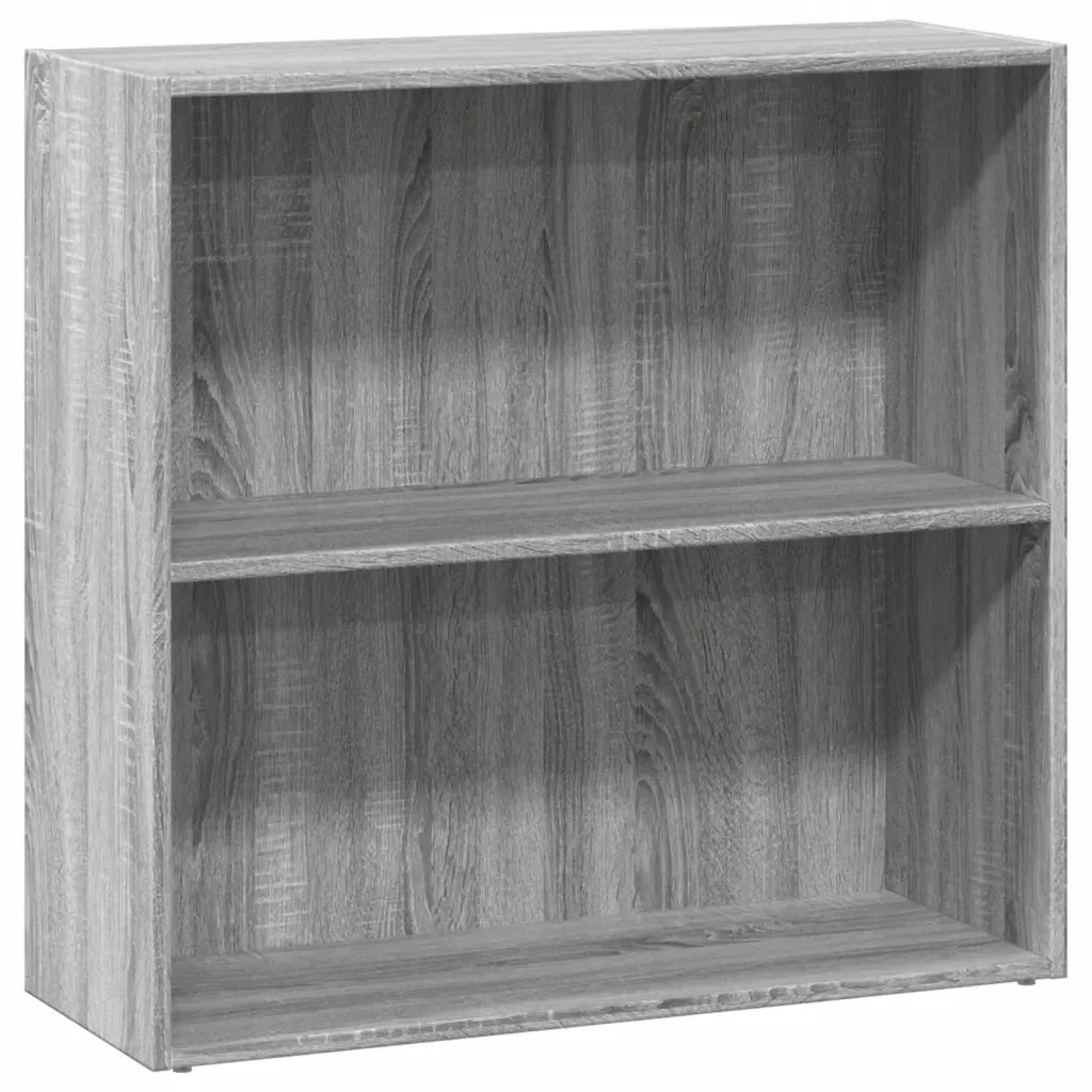 Libreria-Scaffale per Libri-Mobile di Stoccaggio Grigio Sonoma 80x30x77 cm in Legno Multistrato