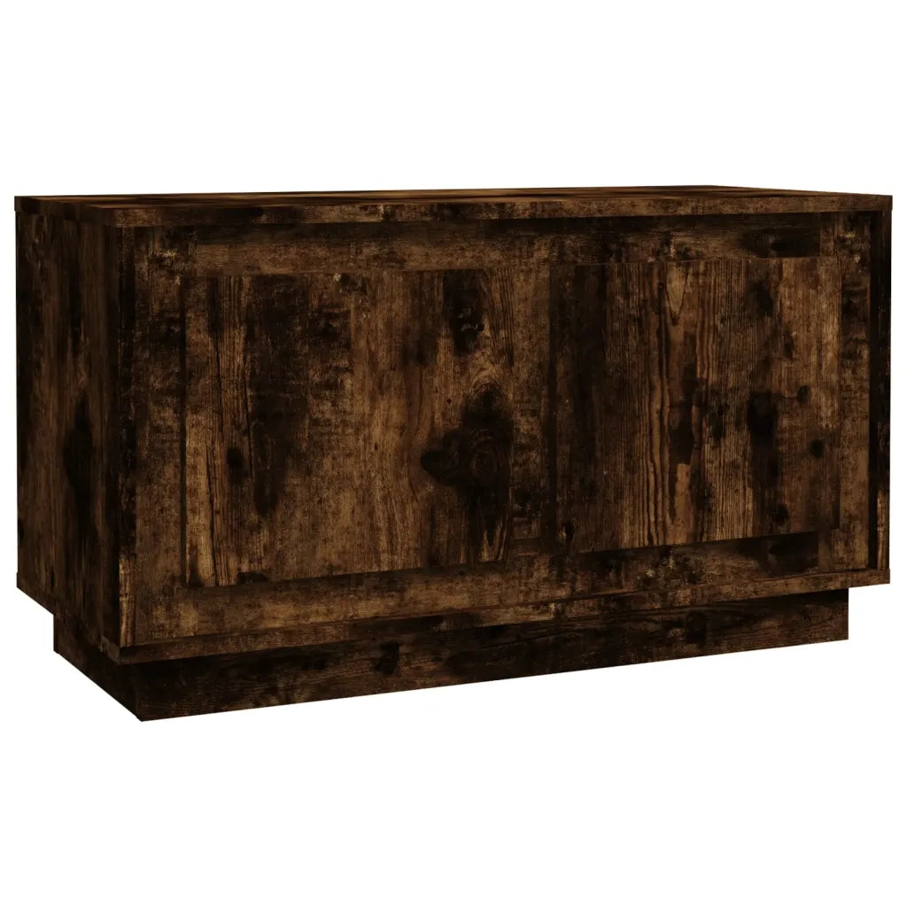Mobile Porta TV-Mobile per TV-Credenza TV Rovere Fumo 80x35x45 cm in Legno Multistrato
