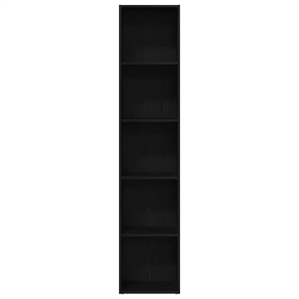 Libreria Rovere Nero 40x30x189 cm Legno Massello di Acacia 862469