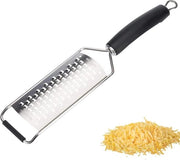 Raspante per formaggi e verdure - 100% acciaio inossidabile - raspante per formaggi, frutta dura, patate e verdure - raspante per cucina con protezione lamella per conservazione sicura - 32 x 6,5 x 2,8 cm (argento)