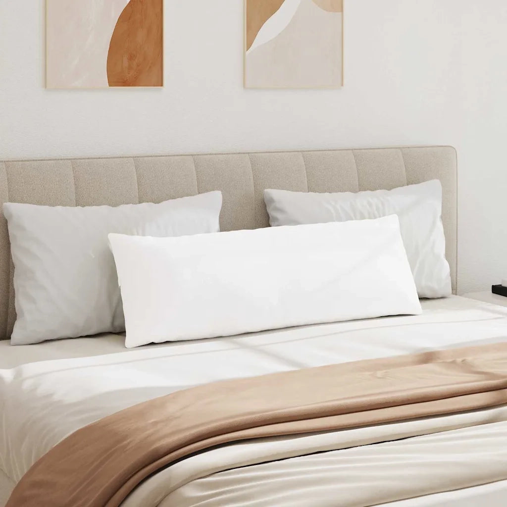 Cuscini da Divano 2 pz | Cuscini per sedie Bianco 120 x 40 cm Tessuto