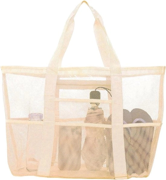 Borsa da spiaggia XXL in tessuto di cotone per donne con funzione termica - ideale per spiaggia, piscina, viaggi, vacanza, picnic e shopping