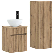 Set di mobili per il bagno 2 pz Rovere Artigianale 3406142