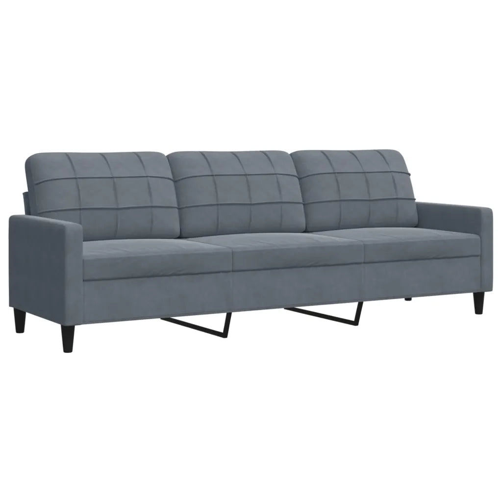 Set di Divani 2 pz con Cuscini Grigio Scuro in Velluto 3278472