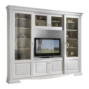 Libreria porta tv in legno scorrevoli bianco 281x42x240 - Mobili 2G