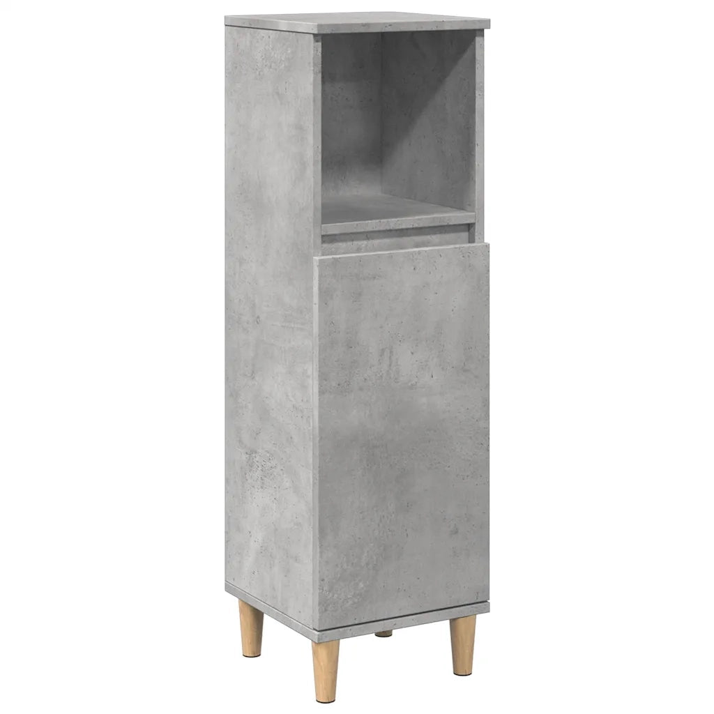 Set Mobili da Bagno 3 pz Grigio Cemento in Legno Multistrato 3324951