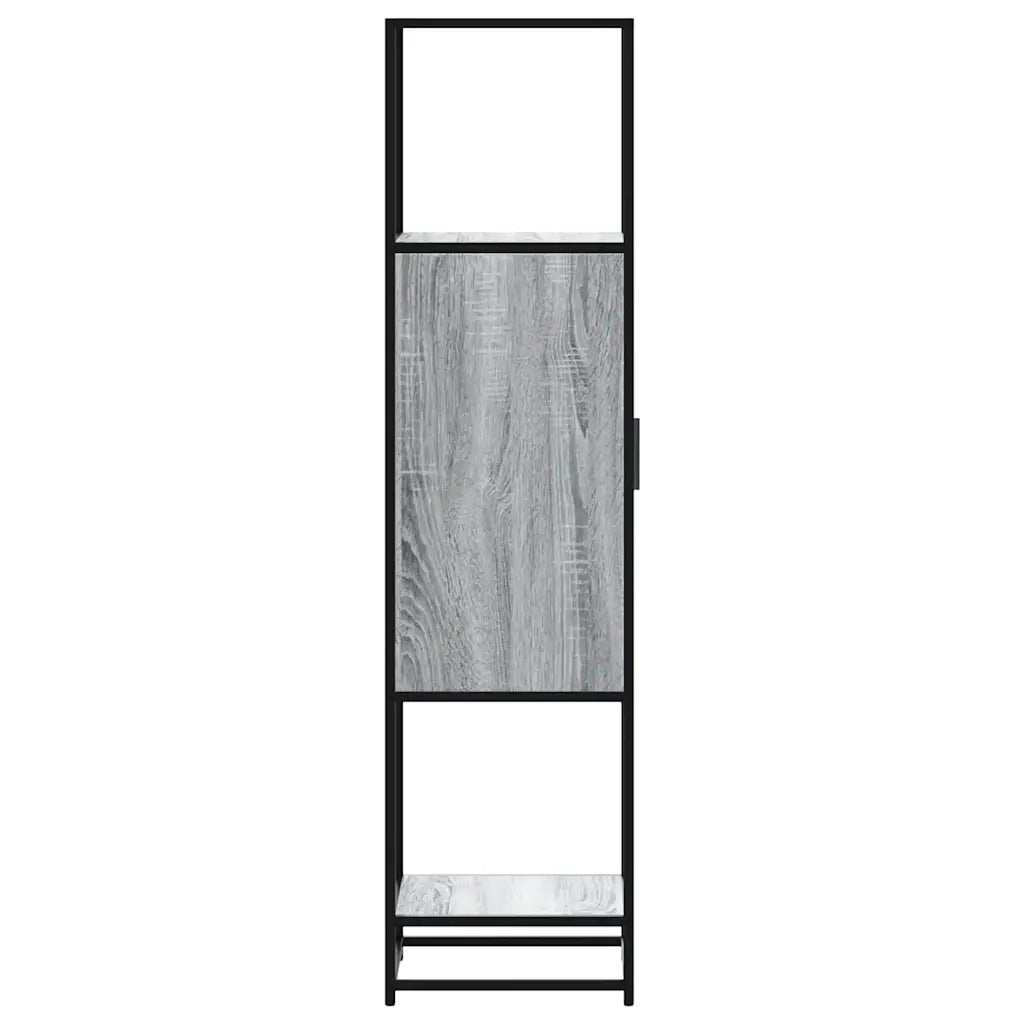 Credenza-Buffet-Armadio da cucina Grigio Sonoma 35,5x35x139 cm Legno Multistrato Metallo 724840
