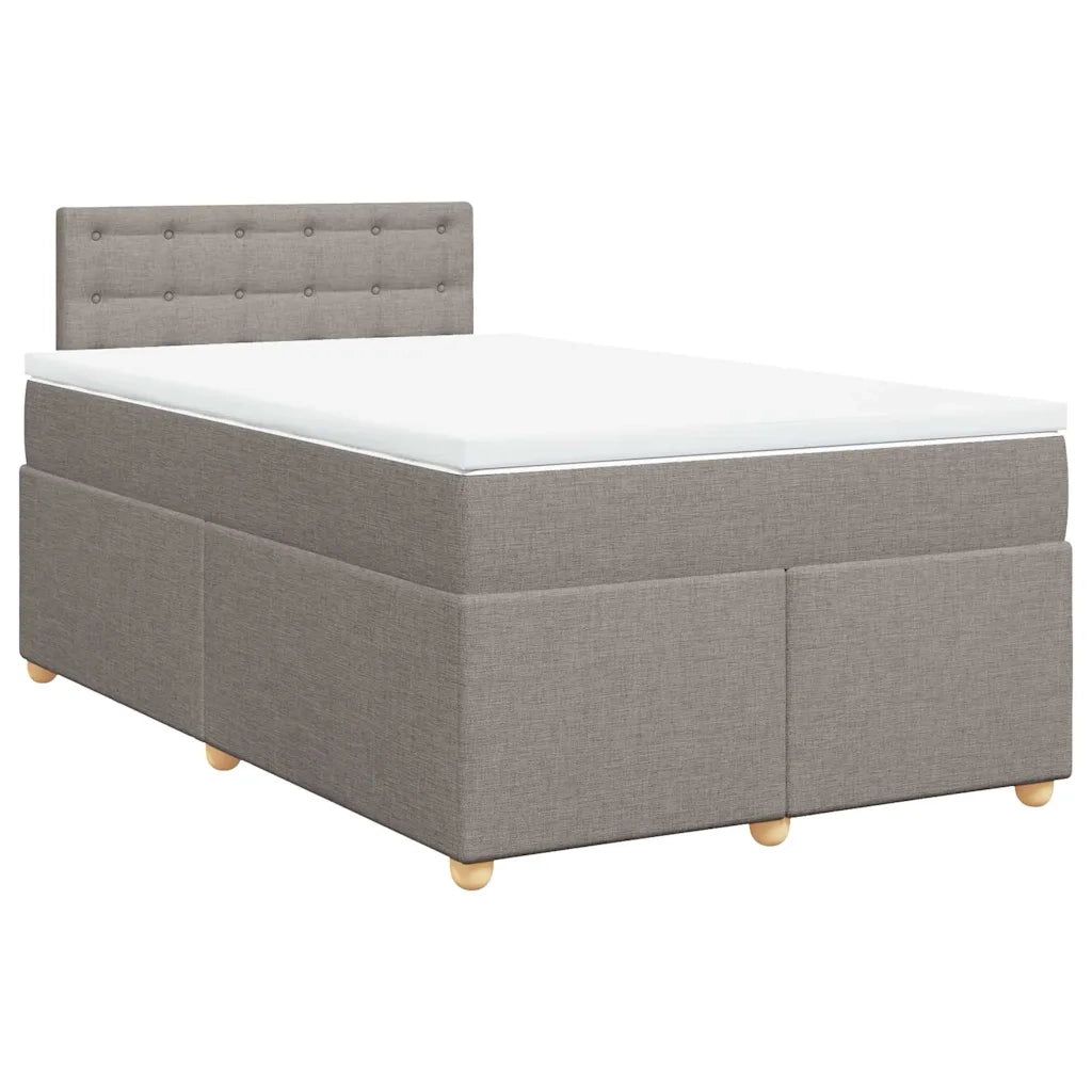 Giroletto a Molle con Materasso Tortora 120x190 cm in Tessuto
