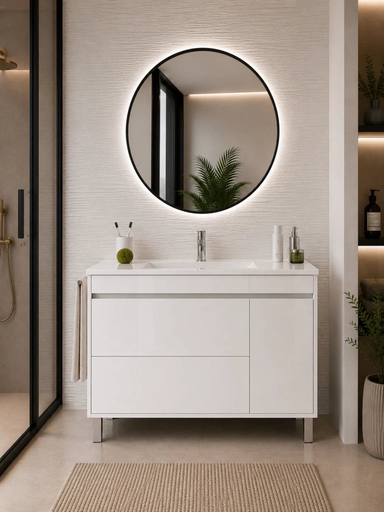 Mobile bagno con lavabo ORIGENBATH CAPRERA senza specchio 100x40 cm bianco