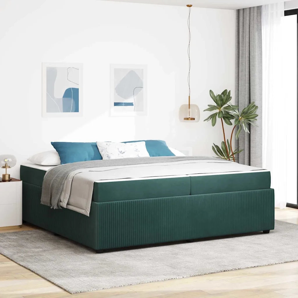 Struttura del letto Verde Scuro 200 x 200 cm Tessuto 3398441