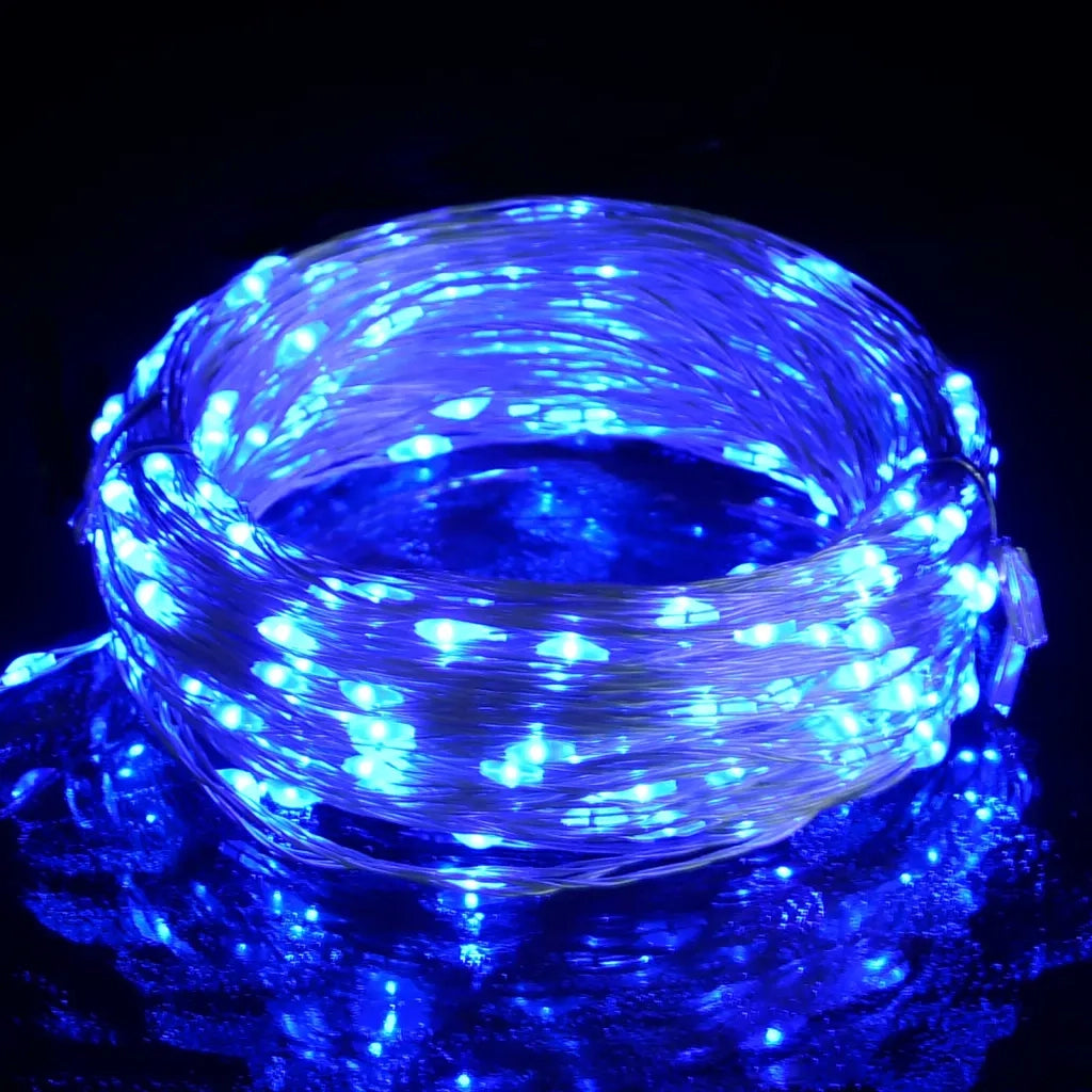 Filo di Micro Luci Fatate Sferiche 40m 400 LED Blu 8 Funzioni CFW8449475