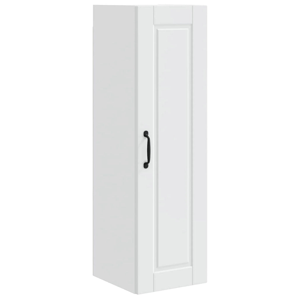Mobile da cucina moderno da parete 30 x 31 x 100 cm pratico contenitore elegante finitura in legno ingegnerizzato bianco 02_0054447