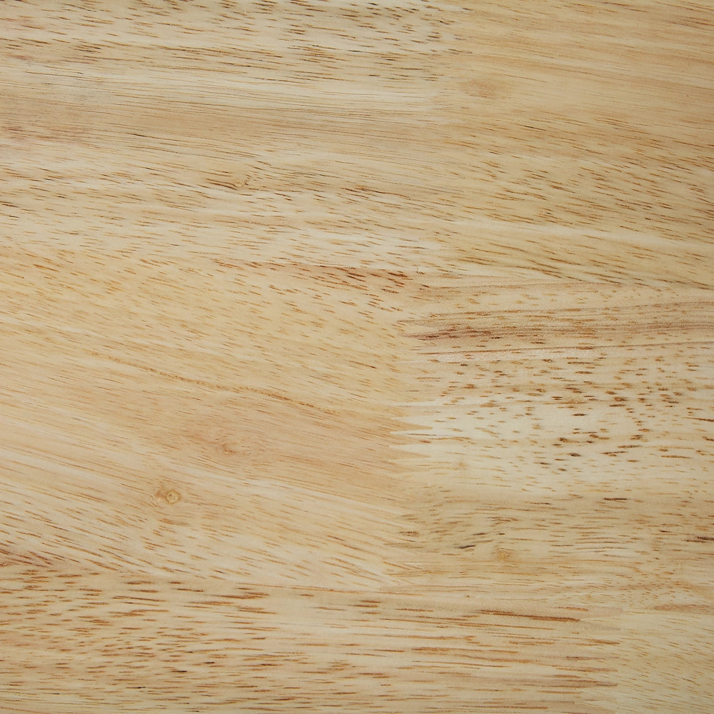 Set di 2 sedie da pranzo in legno chiaro e legno bianco in gomma con sedile senza braccioli