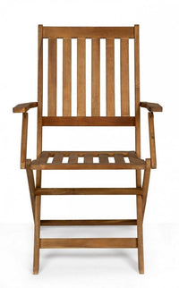 Set 2 Sedie da Giardino 58x60x92h cm con Braccioli Mali Piegh