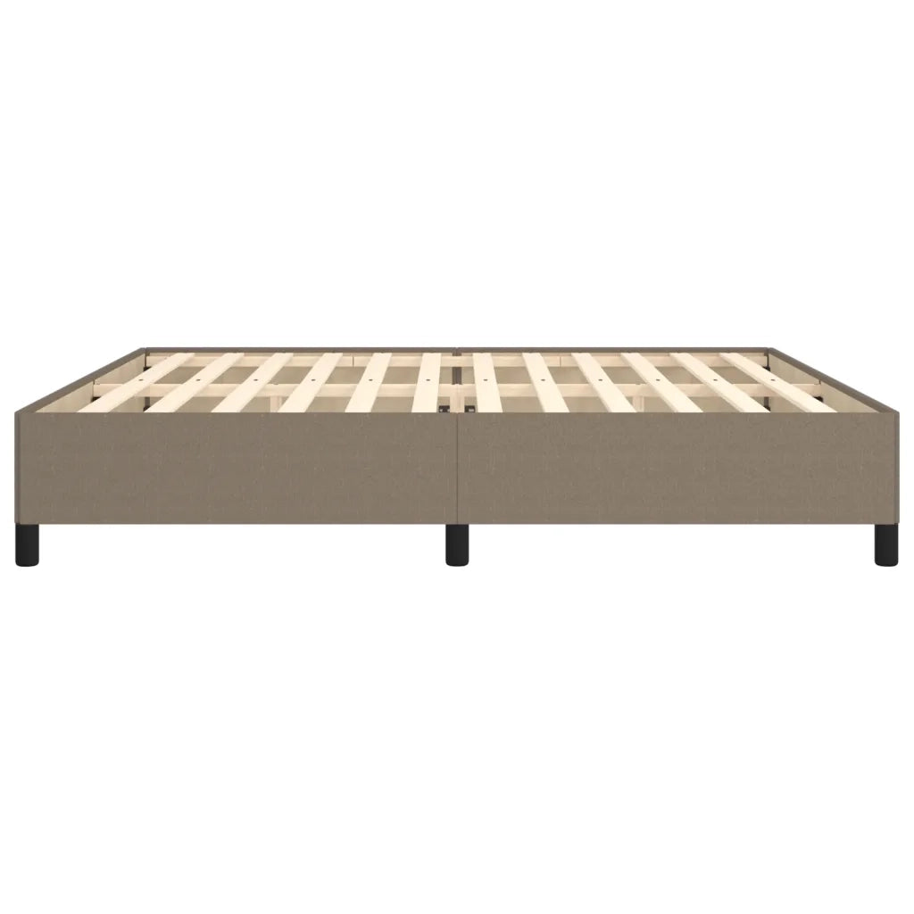 Letto matrimoniale | Letto per adulti | Giroletto senza Materasso Tortora 200x200 cm in Tessuto