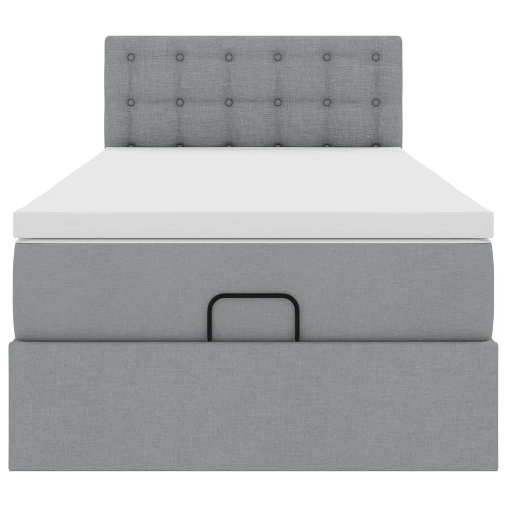 Struttura Letto Pouf con Materasso 80x200 cm in Tessuto 3311580