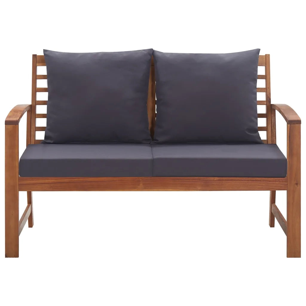 Set Divani da Giardino 4 pz con Cuscini in Massello di Acacia 47284