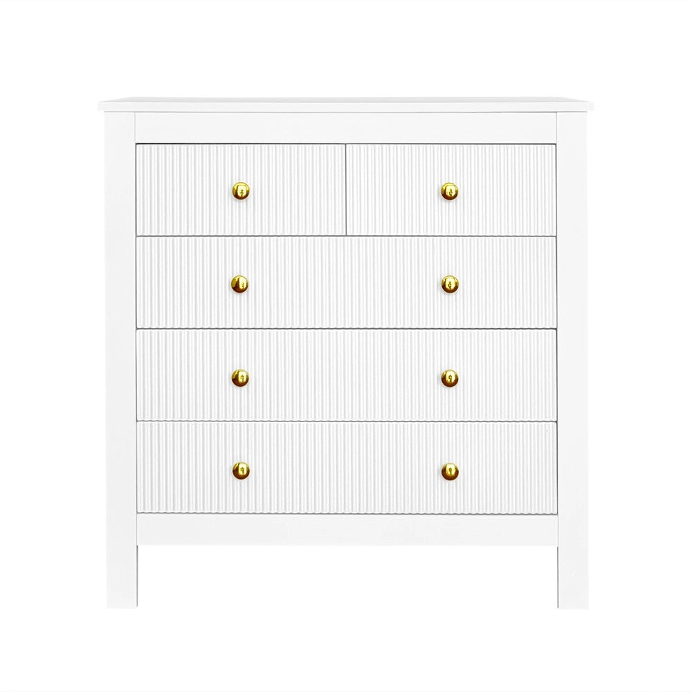 Cassettiera con Ante Speciali e Maniglie Dorate ¨C MINIMAL ¨C Com¨° Consolle Soggiorno