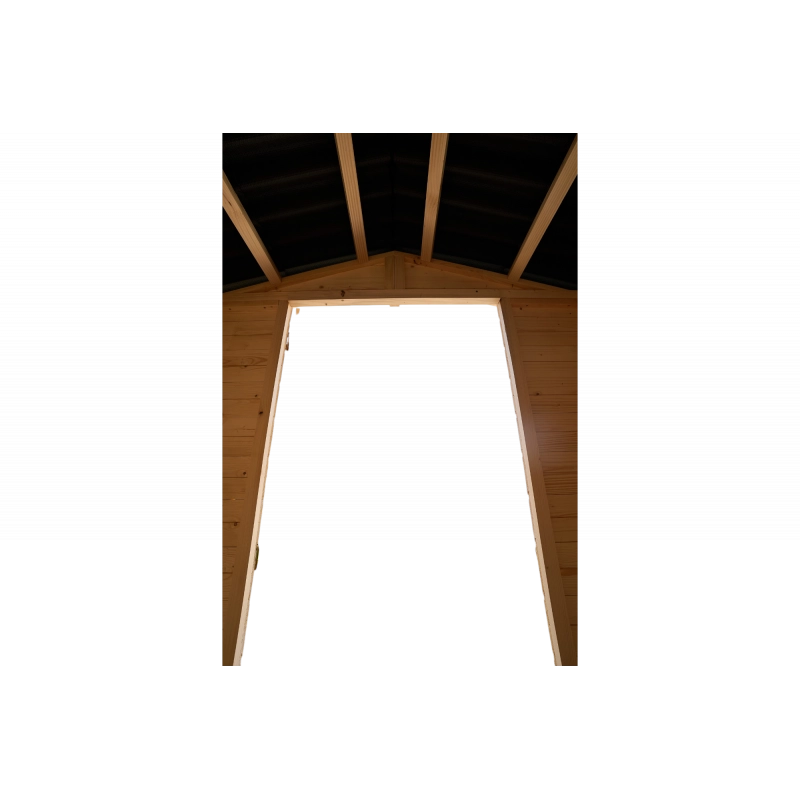 Casetta in legno da giardino con lucernario – 160x120 cm – pannelli 16 mm, tetto bitumato e pavimento – ED1612.01 Foresta
