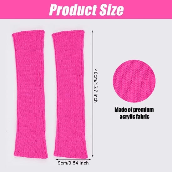 Beenwarmers per donna - Calzamaglie morbide a gomitielli - Calzamaglie elastiche - Accessorio cosplay - Abbigliamento da festa - 40x9 cm