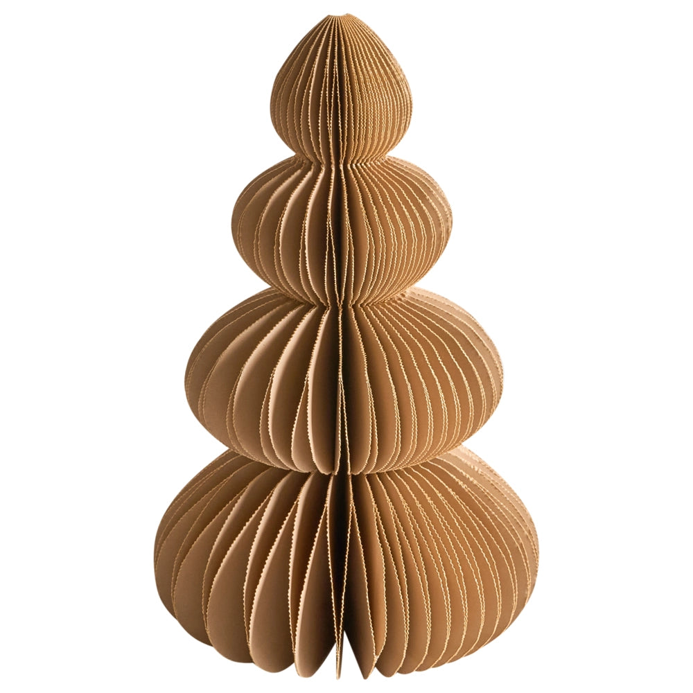 Set di 6 alberi di Natale Figurine Multicolore Carta a nido d'ape Effetto 3D Stile Origami Motivo festivo