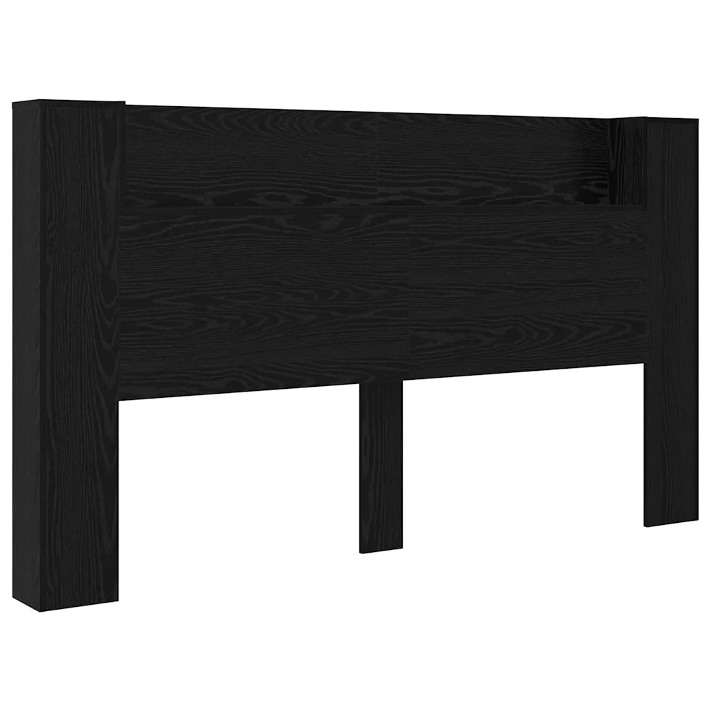 Testiera-Testata-Testiera Decorativa Rovere Nero 180 x 17 x 104,5 cm Legno multistrato