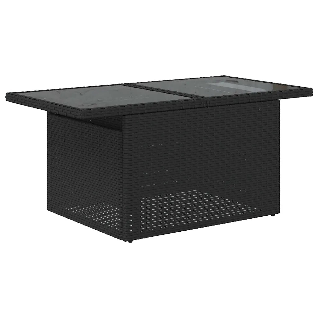Set Divano da Giardino 6 pz con Cuscini Nero in Polyrattan 3267266