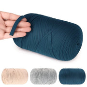 T-shirt garen per cucire, 200 m breccato, stoffa, 600 g, gomitoli macramé, nastro per cucire, macramé, intreccio, sacchetto di regalo, sacchetto per la casa, stile di vita (azzurro smeraldo)