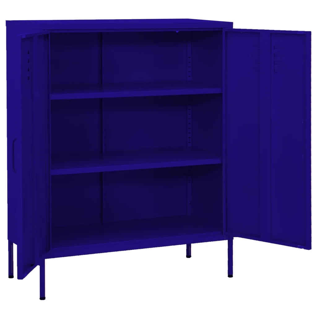 Armadietto Blu Marino 80x35x101,5 cm in Acciaio 336163