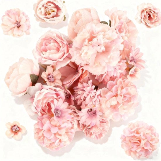 Prodotti NTH - Fiori d'arte - 21 pezzi - Realistici e sostenibili - Rosa - Decorazione per matrimoni e feste - Perfetto per interni ed esterni - Per decorazione di interni e esterni.