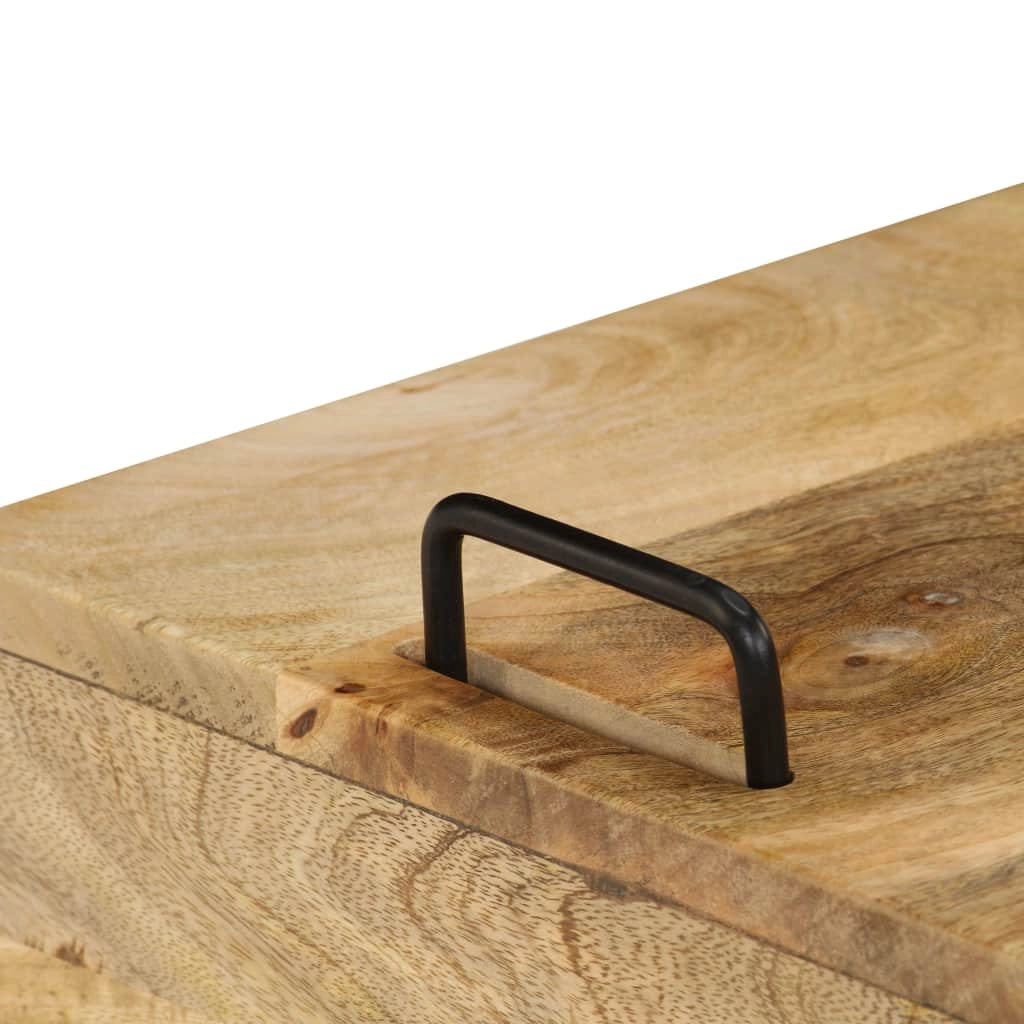 Comodino cassettiera mobile per camera da letto legno massello di mango 40 x 34 x 47 cm 1402085