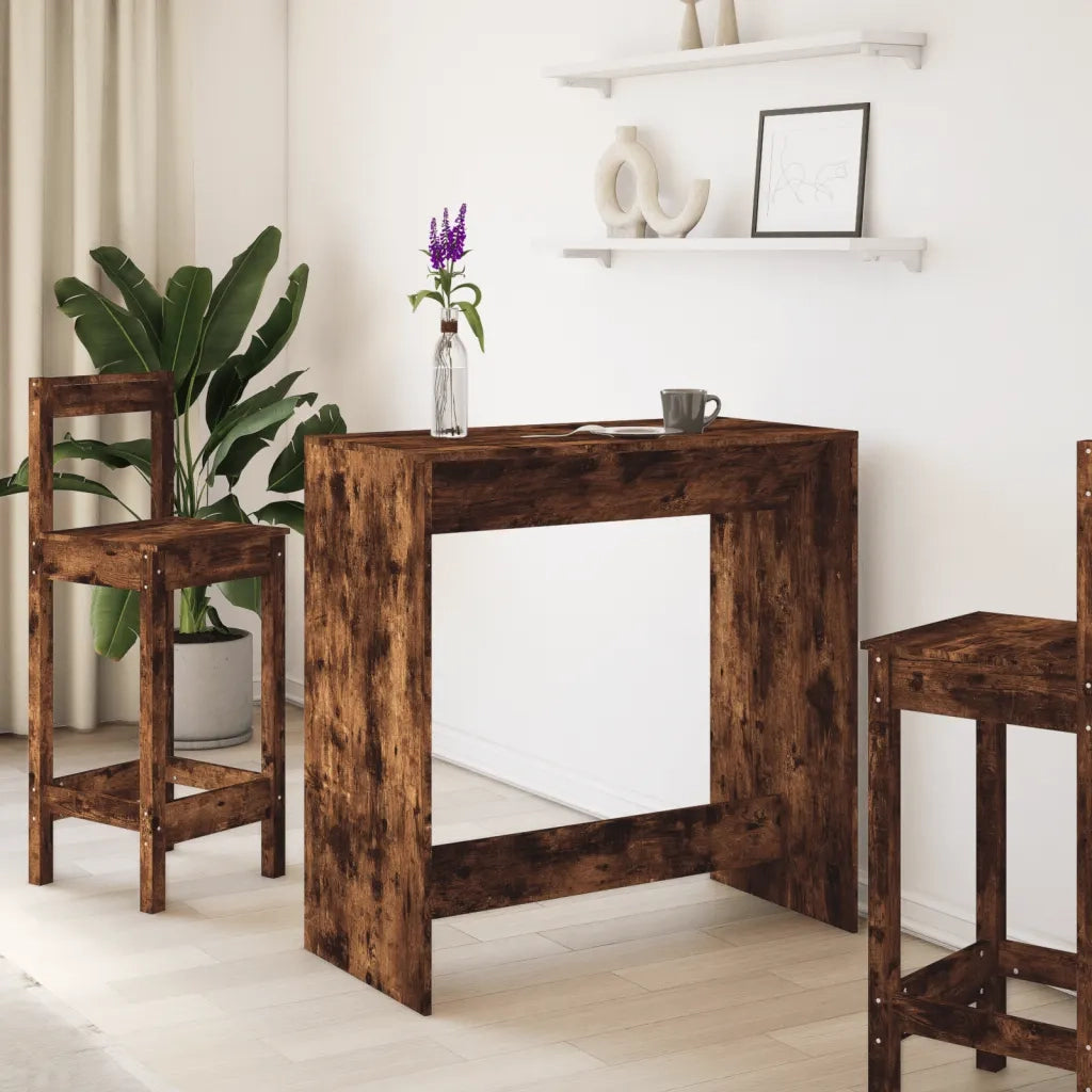 Tavolo Bar Rovere Artigianale 102x50x103,5 cm Legno Multistrato