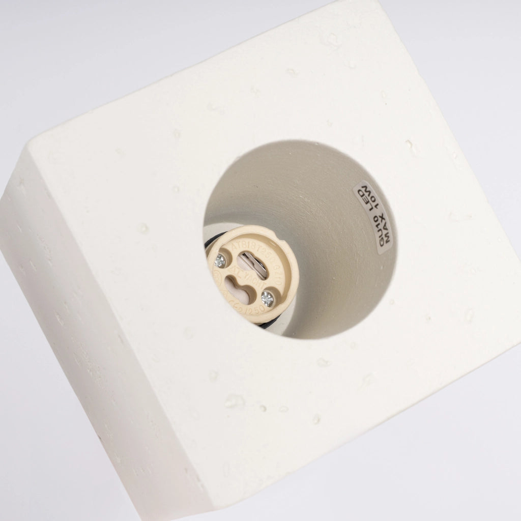 Spot soffitto industriale quadrato cemento beige GU10 TETRIS