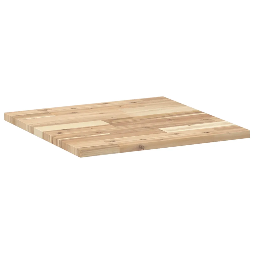 Piano Tavolo | Superficie Tavolo | Piano Scrivania Quadrato 50x50x2 cm in Legno Massello di Acacia