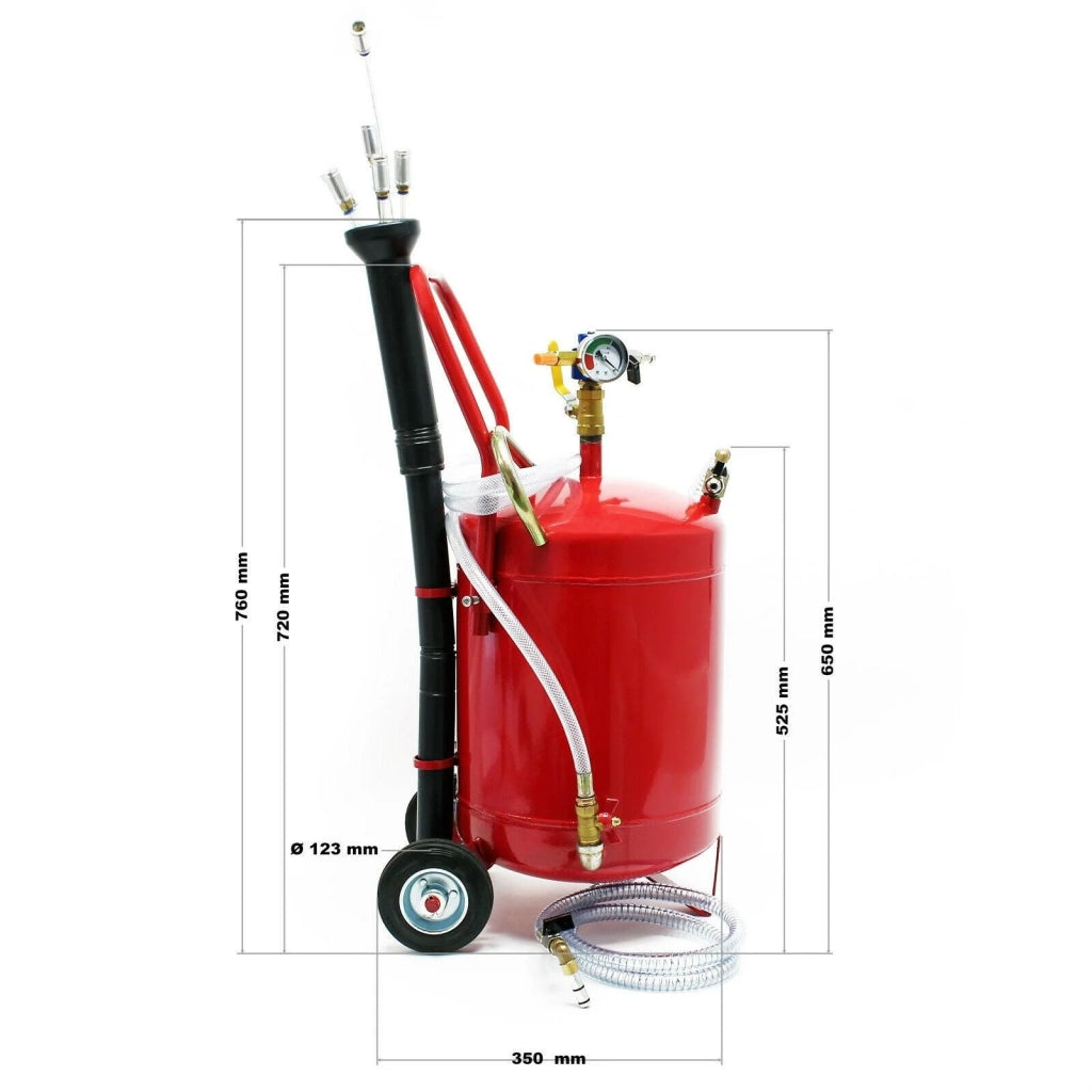 Estrattore pneumatico per olio da 22,7 litri per aspirazione e drenaggio dell'olio 16_0002197