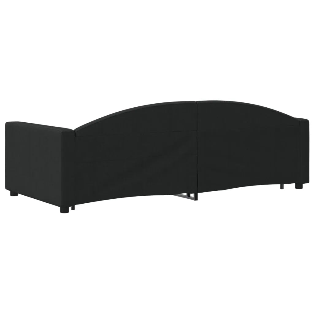 Divano Letto con Letto Estraibile-Sofa Letto-Daybed Nero 90x200 cm in Tessuto 467944